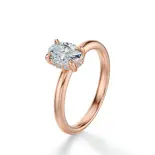 Pierścionek owalny diament różowe złoto SBPZ_068